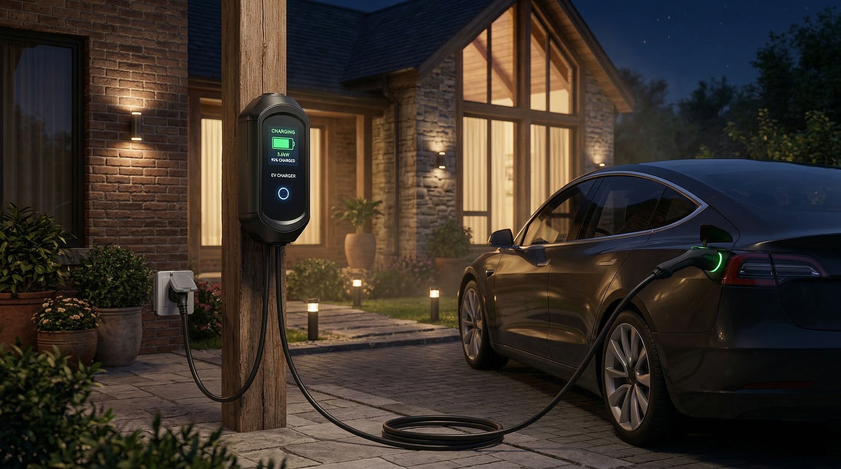 Type1 / Type2 AC Portable EV Charger DYREM-EU-888009