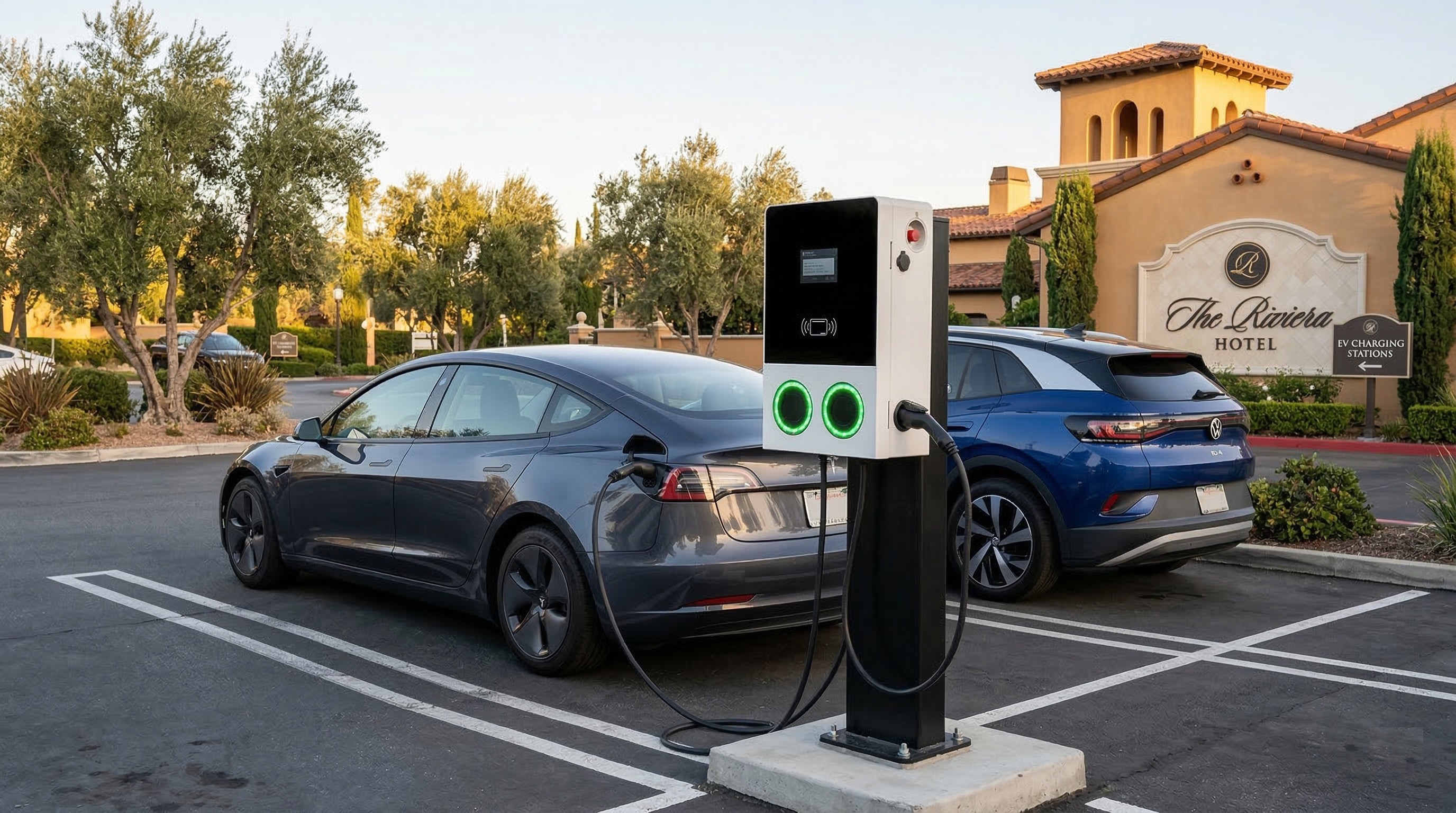 Type2 AC Dual-gun Wall-mounted DYREM-EU-888016