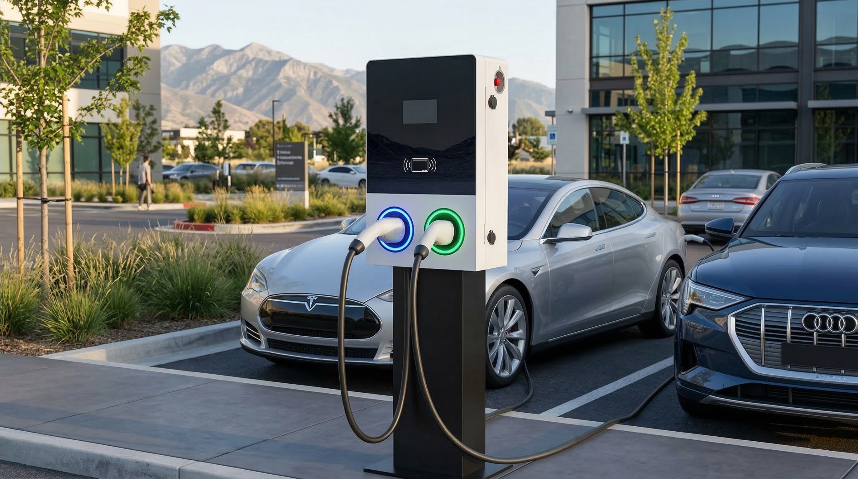 Type2 AC Dual-gun Wall-mounted DYREM-EU-888017