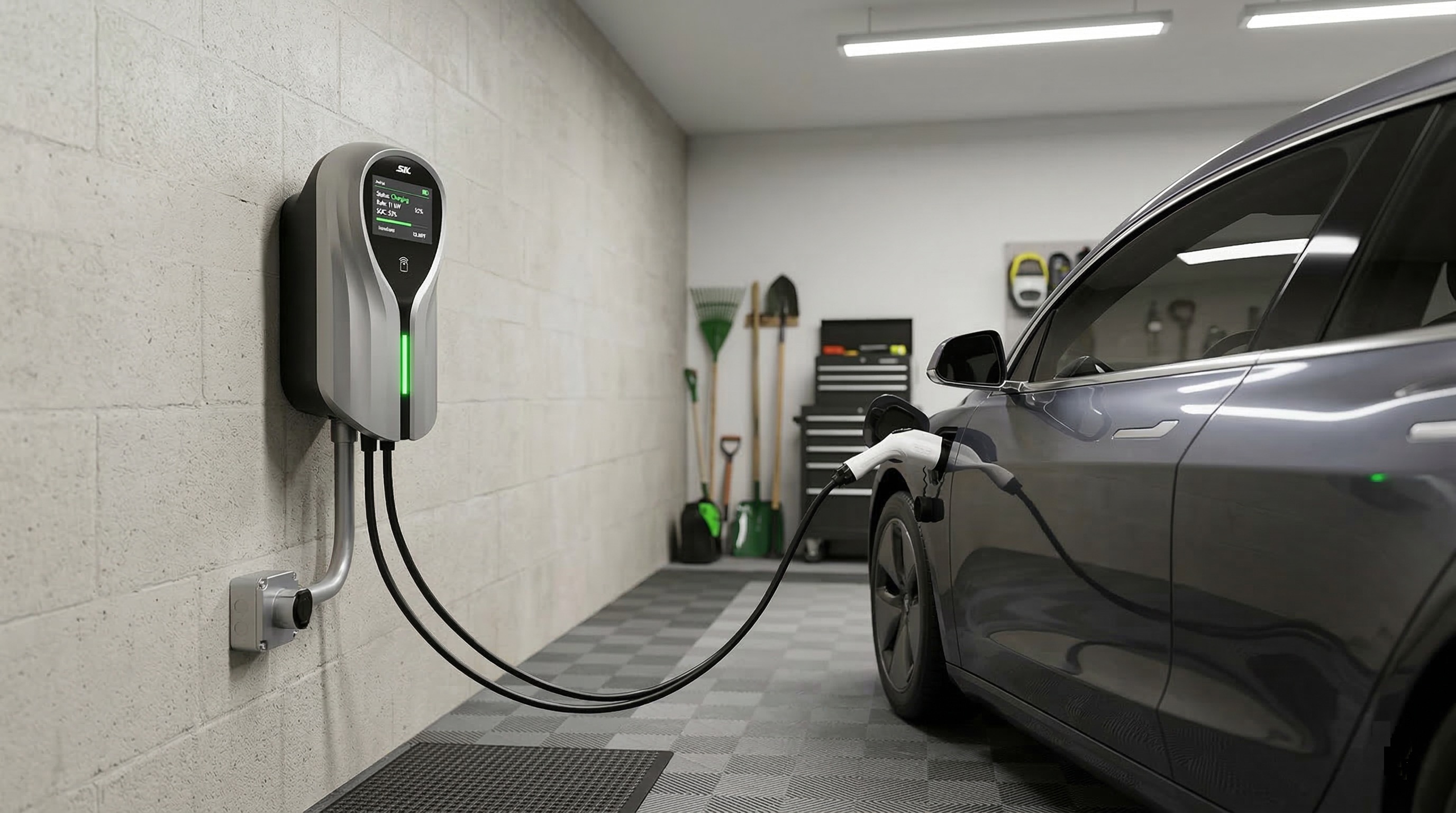 Type1 / Type2 / GBT AC Wall-mounted EV Charger DYREM-EU-888021