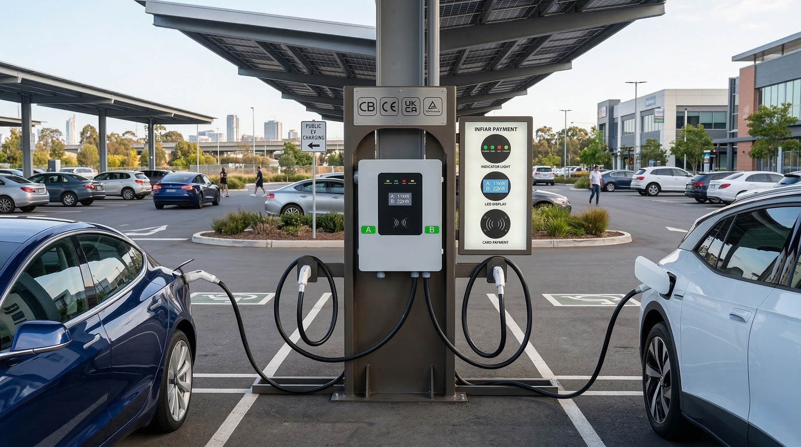 CCS1 / CCS2 / GBT DC Wall-mounted Dual-gun DYREM-888024