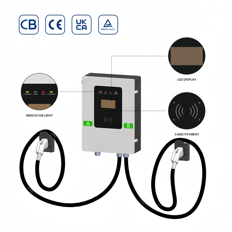 CCS1 / CCS2 / GBT DC Wall-mounted Dual-gun DYREM-888024 view 2