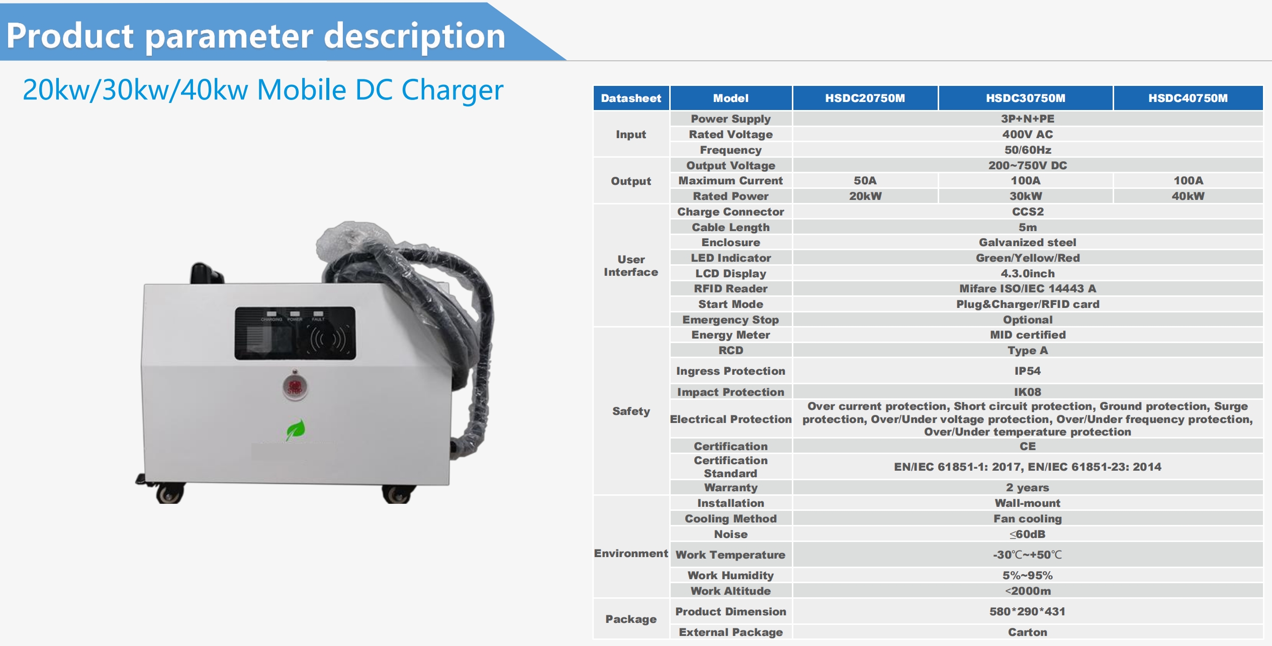 CCS1 / CCS2 / GBT DC Mobile Charger DYREM-888029 view 4