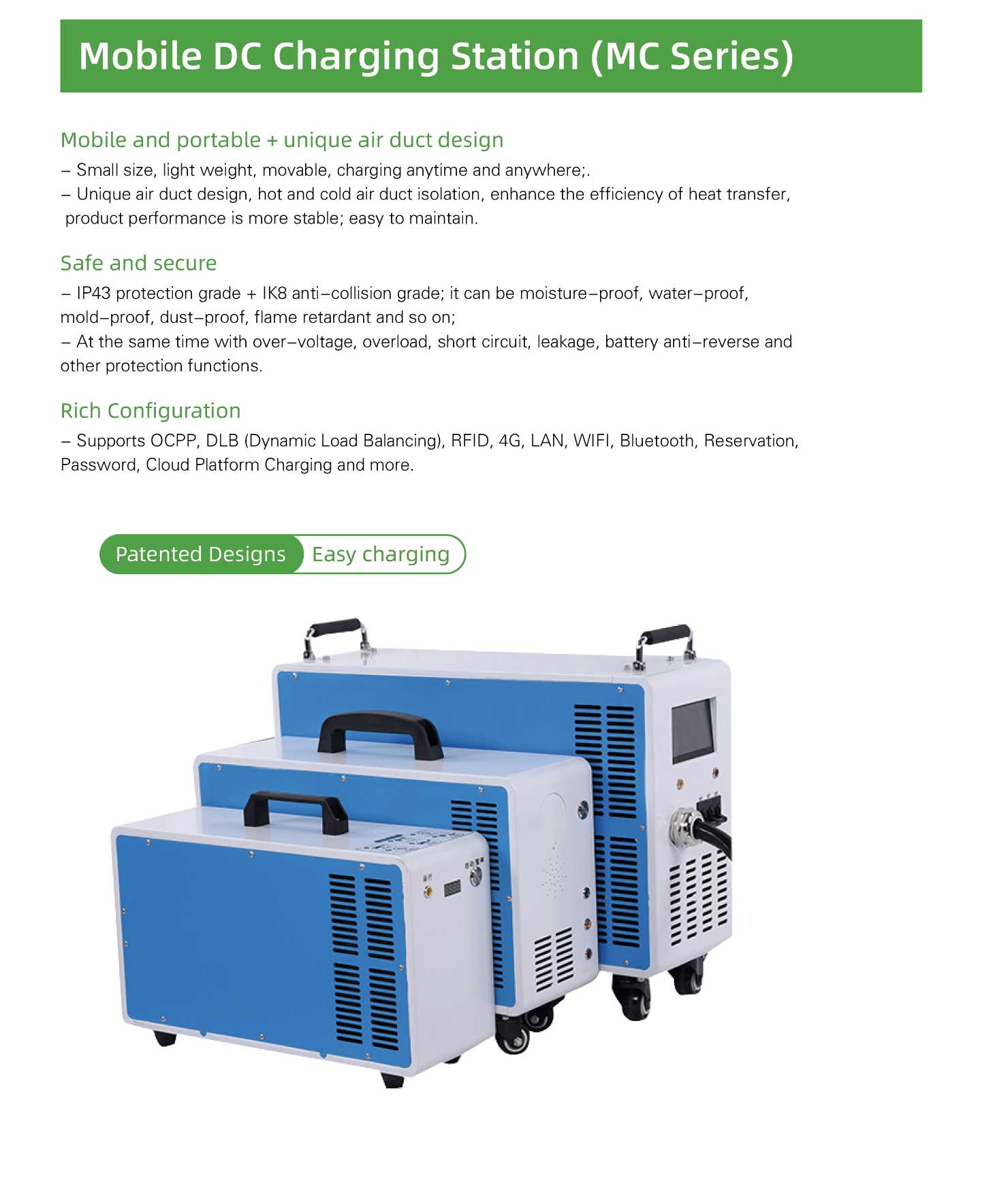 CCS1 / CCS2 / GBT Mobile Portable EV Chargers DYREM-888042 view 3