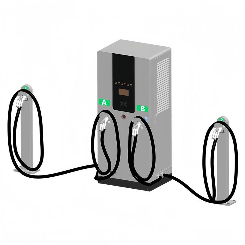 CCS1 / CCS2 / GBT DC Floor-mounted Four-gun DYREM-888027 view 2