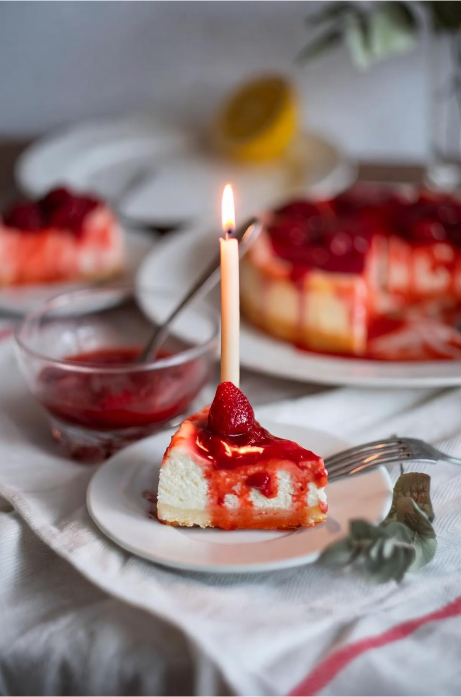 After: cake with candle